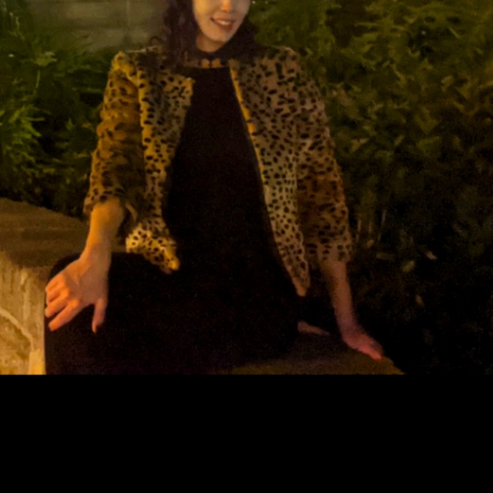 Cheetah print faux fur coat